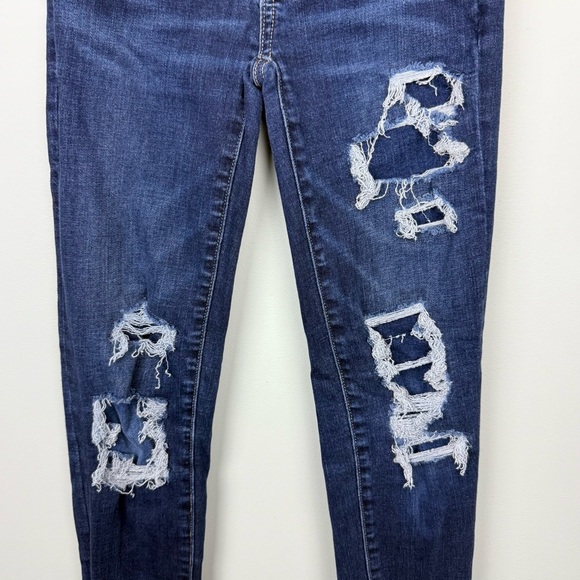 American Eagle Distressed Hi-Rise Jegging Crop Size 00 - Picture 4 of 8